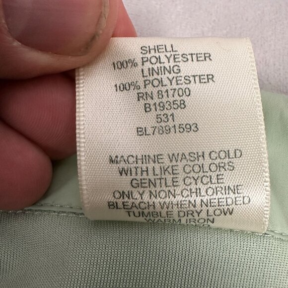 Blair Womens Light Green Button-Up Long Sleeve Polyester Jacket L - Picture 4 of 4